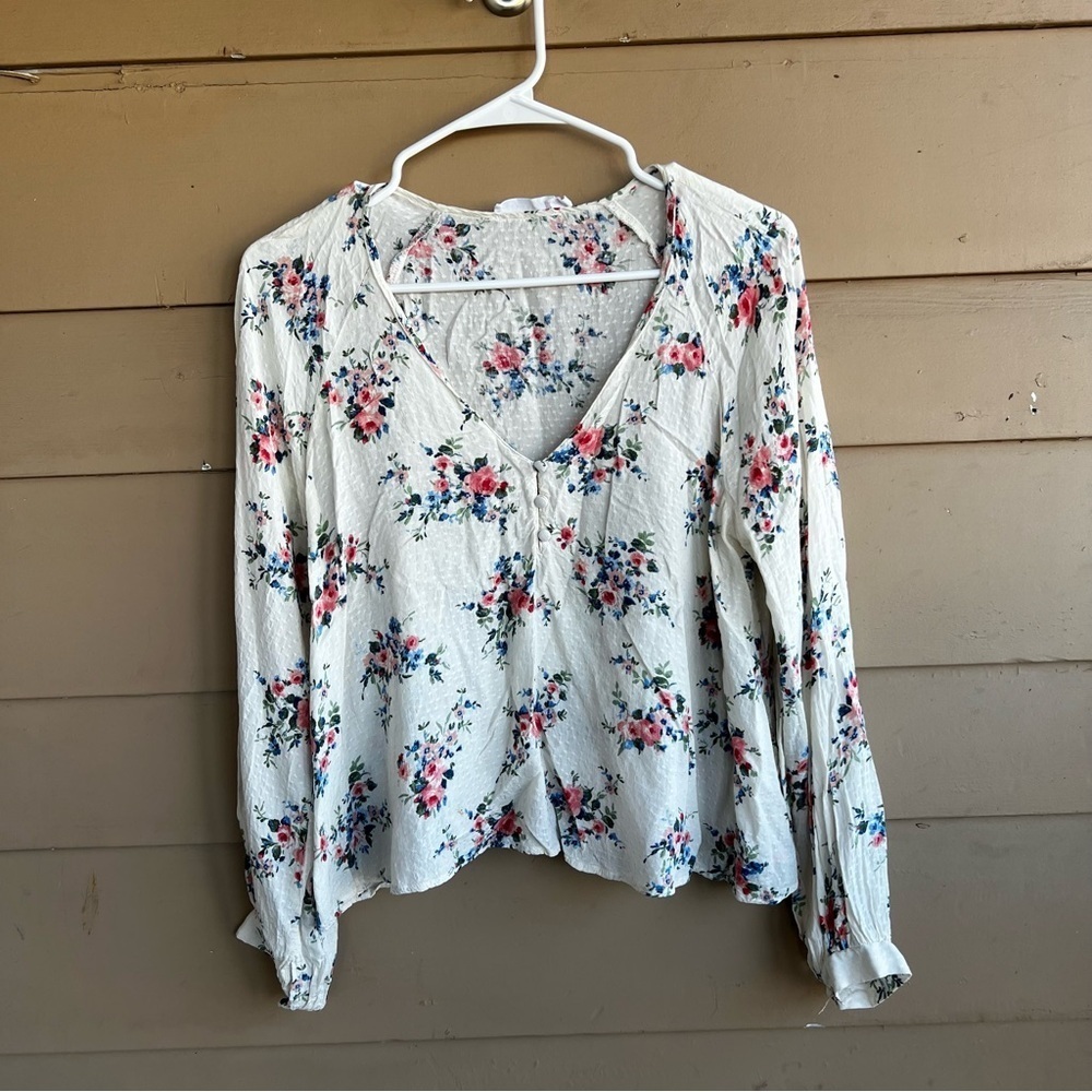 LUSH Floral Crop Top - Women's Size M - Spring Lightweight Casual